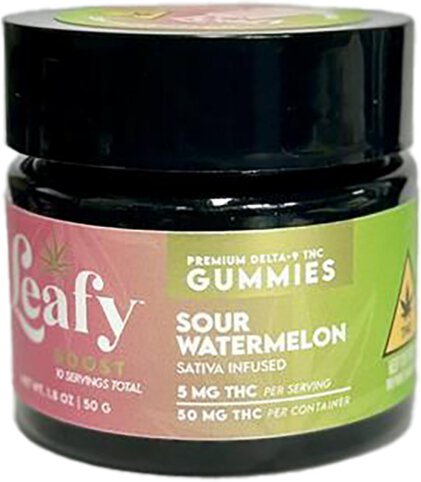 Leafy Sour Watermelon Gummies 5mg Thc