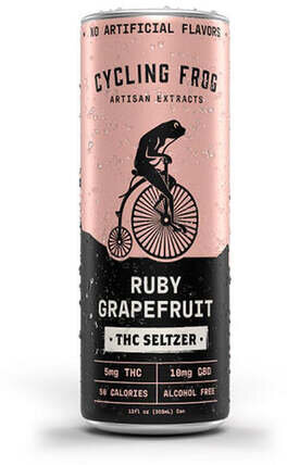 Cycling Frog THC Seltzer Ruby Grapefruit