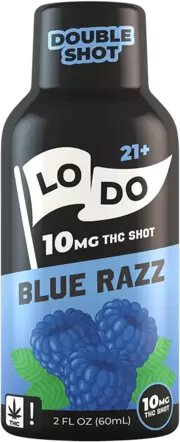 Lodo Blue Razz Shot 10mg THC