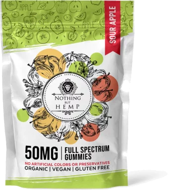 Nothing But Hemp Sour Apple Gummies 2.5mg THC