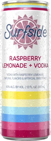Surfside Raspberry Lemonade & Vodka (Non-Carbonated) 12 oz, 4-Pack CANS