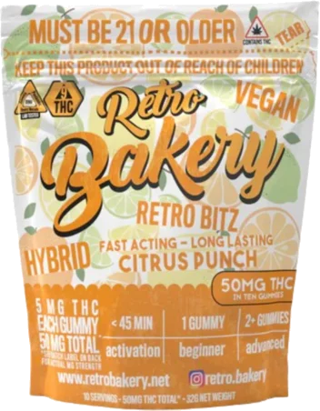 Retro Bakery Citrus Punch Gummy Wheels 5mg THC
