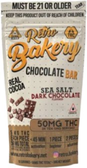 Retro Bakery Sea Salt Dark Chocolate Bar 5mg THC
