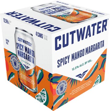 Cutwater Spicy Mango Margarita 355ml, 4-Pack CANS