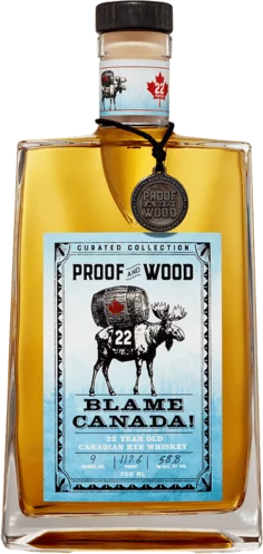 Proof And Wood Curated Collection 22 Years Old Barrel No 1 Blame Canada Canadian Rye Whiskey