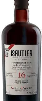 Maison Isautier 16 Years Old Small Batch Molasses Traditional Saint Pierre Reunion Island Rum