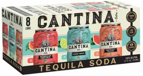 CANTINA TEQUILA SODA VARIETY 8PK
