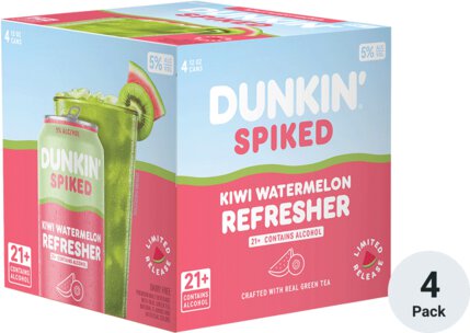 Dunkin Spiked Kiwi Watermelon Refresher