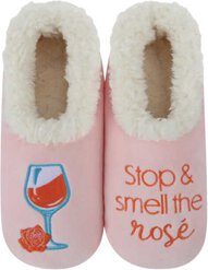 Snoozies Stop & Smell The Rose Slippers