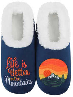 Snoozies Life Is Better In The Mountains Slippers