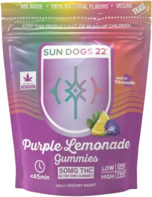 Sun Dogs Purple Lemonade Gummies 5mg THC