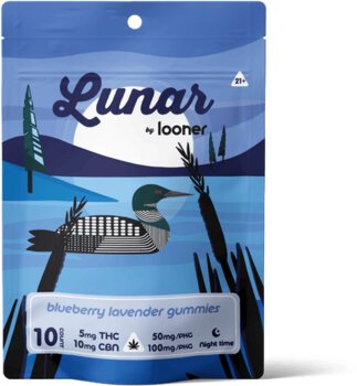 Looner Lunar B Berry Lavender Gummies 5mg Thc 10mg Cbn