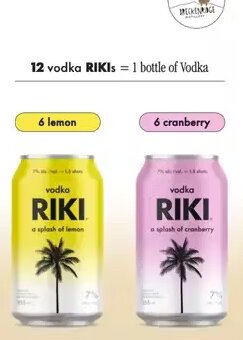 Riki Vodka Lemon & Cranberry Mix Pack