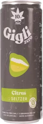 Gigli Zero Sugar Citrus 10 MG THC Infused Seltzers