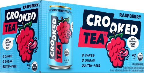 Crooked Tea Raspberry 8pk Cans