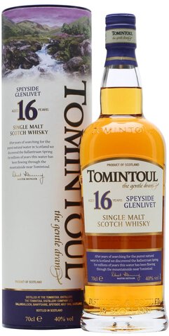 TOMINTOUL 16 YO SIGLE MALT SCOTCH 750ML