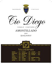 Bodegas Valdespino Tio Diego Amontillado Dry Sherry Single Vineyard Jerez Nv