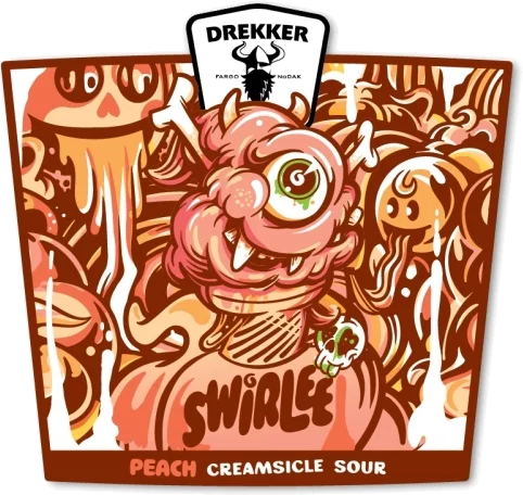 DREKKER PEACH SWIRLEE SOUR 4CN 16OZ