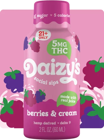Daizy's Berries & Cream 5Mg THC Shot