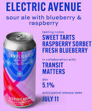 Lamplighter Electric Avenue Blueberry Raspberry Sour Ale