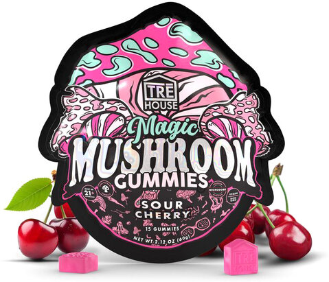 Tre House Magic Mushroom Gummies Sour Cherry