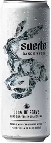 Suerte Ranch Water (100% De Agave Tequila + Carbonated Water)