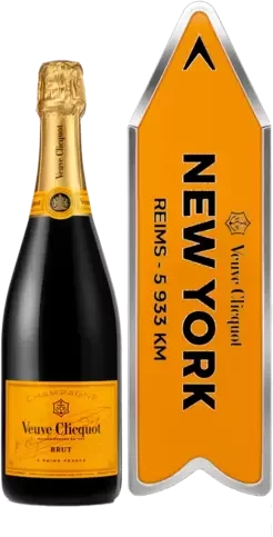 Champagne Veuve Clicquot Yellow Label Brut  New York Gift Arrow