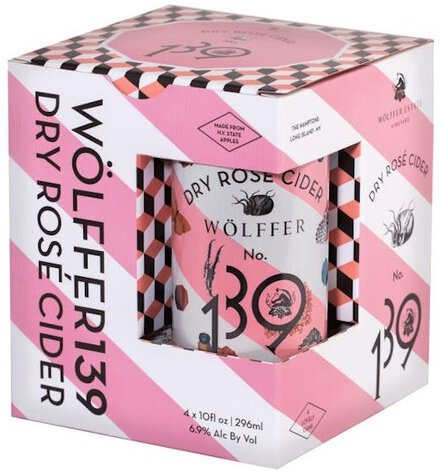 Wolffer No.139 Dry Rose Cider 4PK Cans - 4x355ml