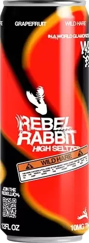 Rebel Rabbit 10mg Wild Hare Grapefruit Thc Seltzer