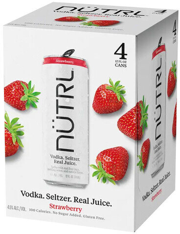 NUTRL SELTZER STRAWBERRY  4PK