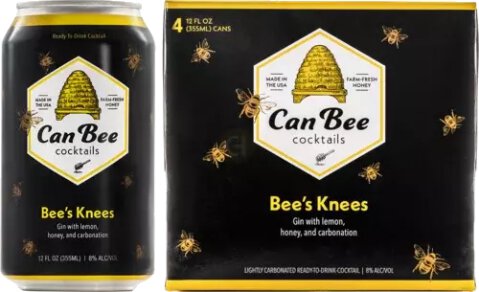 Black Button Distilling Can Bee Bees Knees Canned Cocktail
