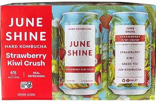 Juneshine Hard Kombucha Strawberry Kiwi Crush