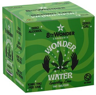 8th Wonder Water 10mg Thc Sparkling Lime 4 pk Cans