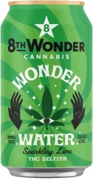 8TH WONDER WATER 10MG THC SPARKLING LIME CAN