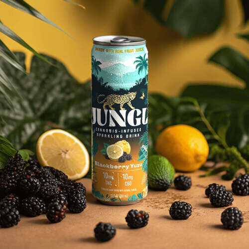 Jungl Cannabis Infused Sparkling Blackberry Yuzu 10mg Thc Cbd