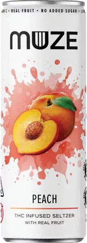 Muze Peach Thc Infused Seltzer 10mg
