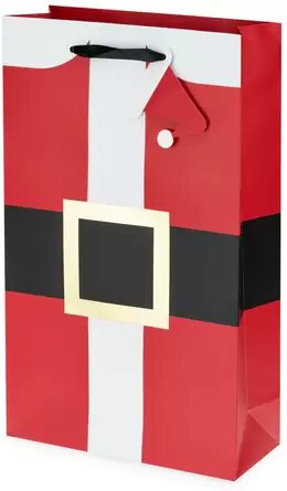 Santa's Suit 2 Bottle Wine Bag By Cakewalk