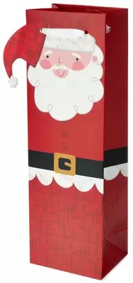 Santa Face Single Gift Bag