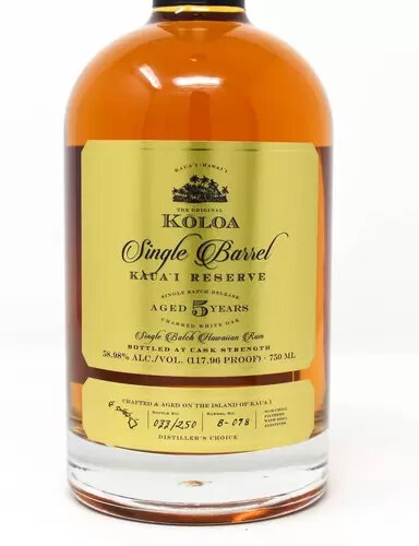 KOLOA 5 YEAR SINGLE BARREL RUM 
