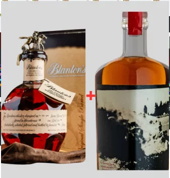 BLANTON'S SINGLE BARREL+THE BURNING CHAIR CLASSY BARREL 