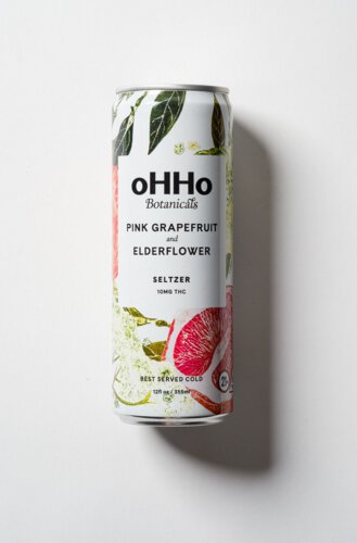 OHHO Botanicals Pink Grapefruit & Elderflower 10mg THC Seltzer