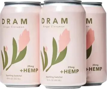 Dram Ginger Cinnamon Sparkling Switchel With 25mg Hemp