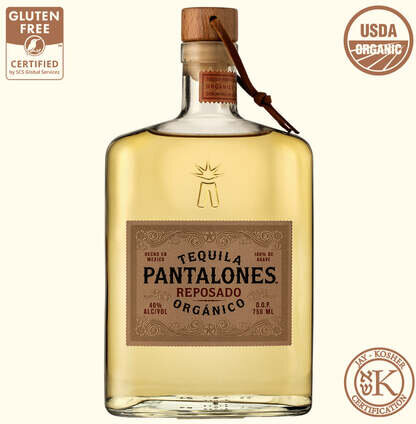 Pantalones Tequila Reposado Organic 100% Agave Aged in American Oak Barrels for 9 months