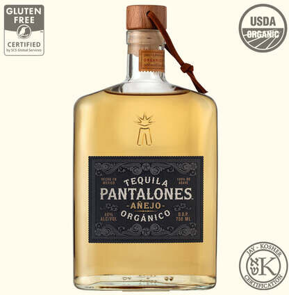 Pantalones Tequila Añejo Organic100% Agave Aged in American Oak Barrels for 15 months