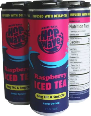 Hop The Wave Raspberry 5mg THC + 5mg CBD