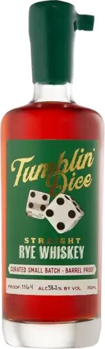 Tumblin' Dice 8yr Straight Rye - Curated Small Batch / Barrel Strength 116.4° - Distilled in Indiana