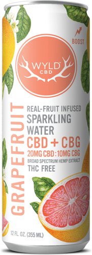 Wyld Grapefruit 20mg CBD 10mg CBG Sparkling Water