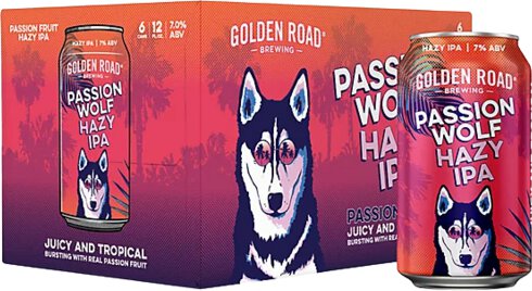 Golden Road Brewing Passion Wolf Hazy IPA 6 Pack Cans