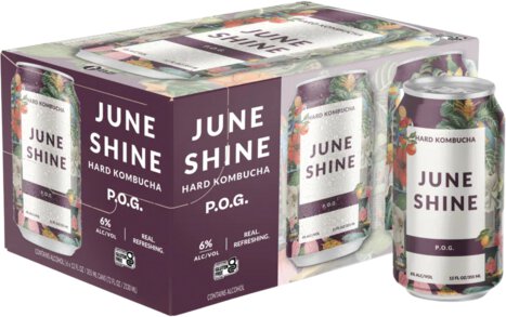 June Shine Hard Kombucha Passionfuit Orange Guava 6pk
