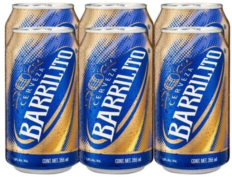 Cerveza Barrilitos 6 pack cans